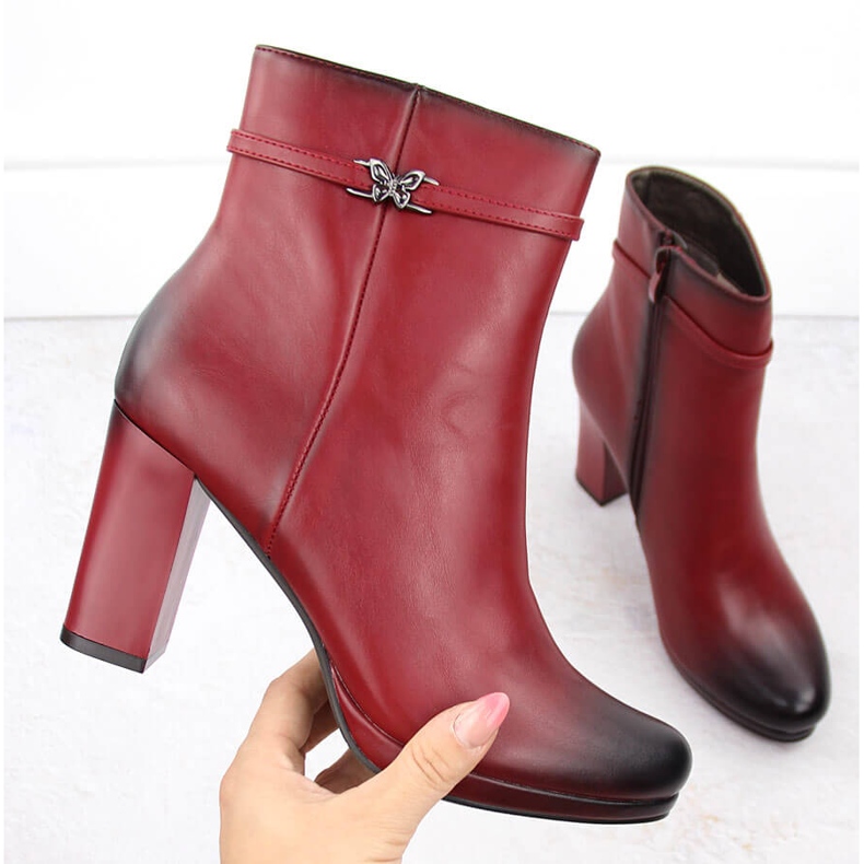 M. DASZYŃSKI Stivaletti isolanti rossi da donna M.Daszyński AF125-22 rosso 1