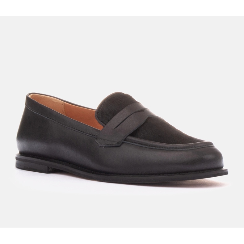 Marco Shoes Mocassini Lorenzo in cavallino nero 1