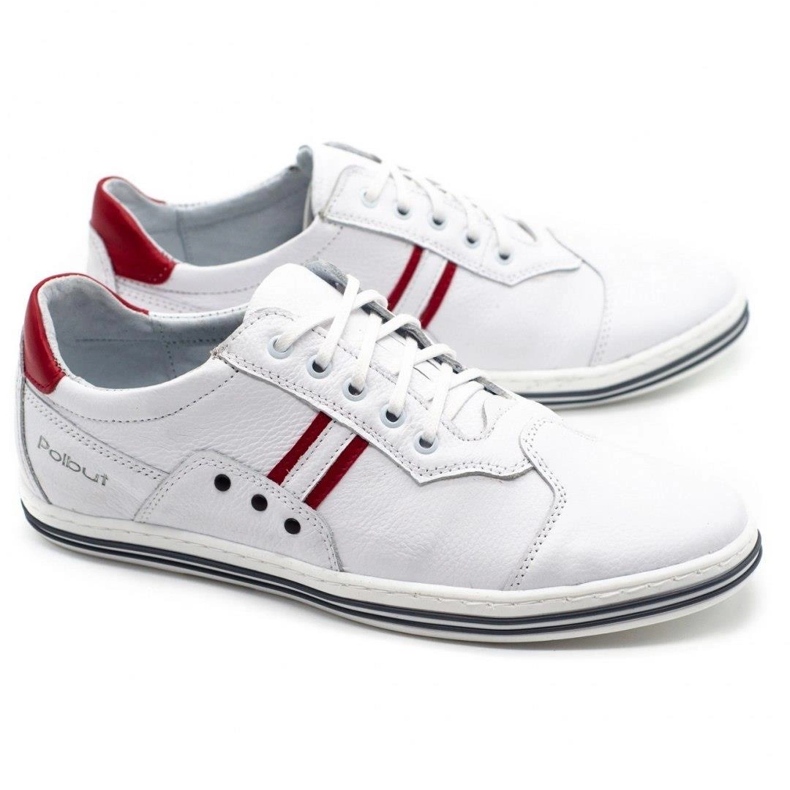 Polbut 1801L scarpe da uomo casual bianche bianca 2