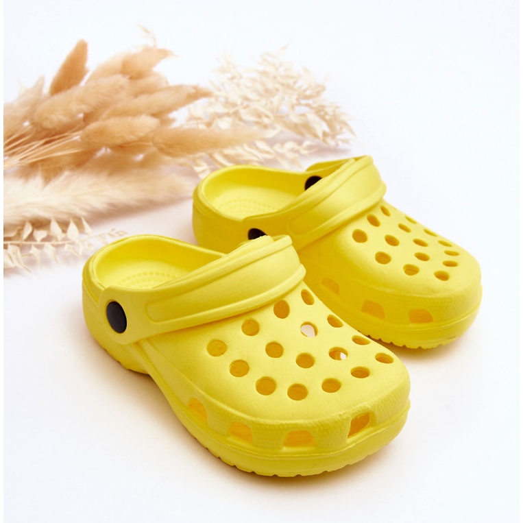 Ciabatte Crocs in schiuma per bambini Giallo Percy 2