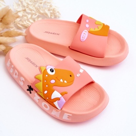 Pantofole in gommapiuma per bambini Dinosauro Rosa Chiaro Dario 2