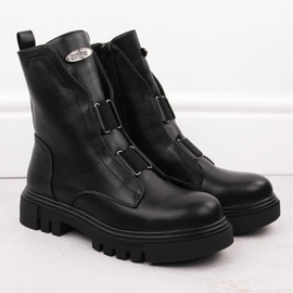 Stivali da donna neri sulla piattaforma Jezzi RMR2150-19 nero 2