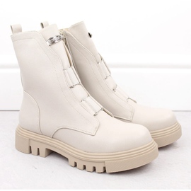 Stivaletti con plateau da donna beige Jezzi RMR2150-19 2