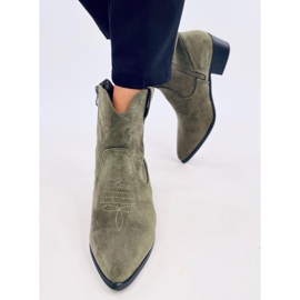 Stivali texani da donna in camoscio Poirot Green verde 1