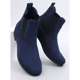 Stivaletti Chelsea in pelle scamosciata con gomma Terra Navy blu 1