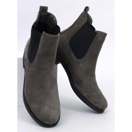 Stivaletti Chelsea in pelle scamosciata con gomma Terra Green verde 1