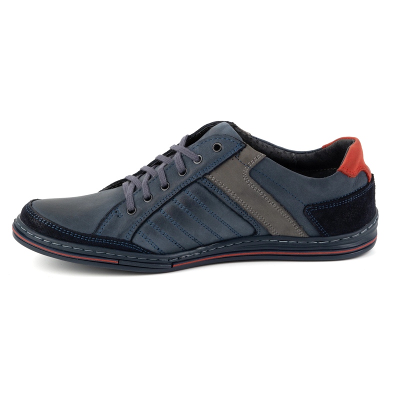 Scarpe uomo in pelle Olivier 236GT blu navy 1