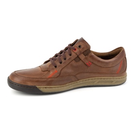 KOMODO Scarpe da uomo in pelle Casual 932K marrone 1
