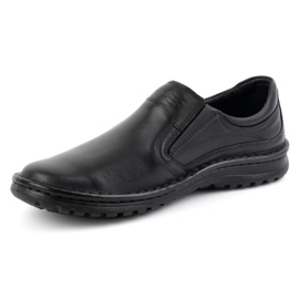 Olivier Scarpe slip-on da uomo in pelle 759MP, nere nero 1