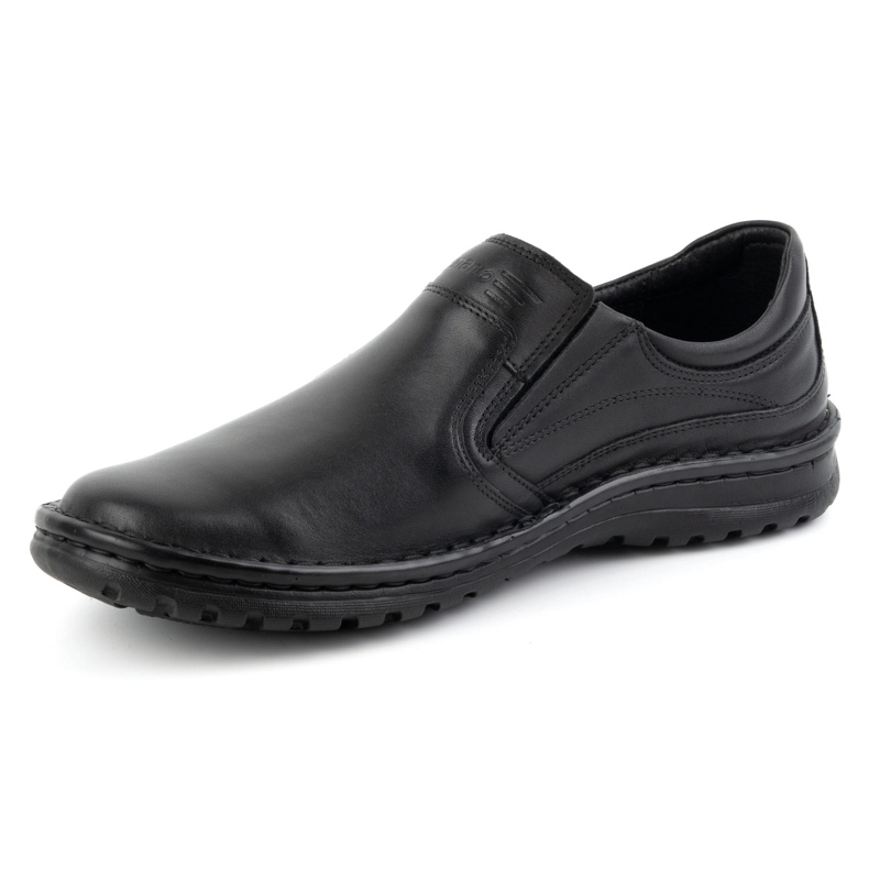Olivier Scarpe slip-on da uomo in pelle 759MP, nere nero 1