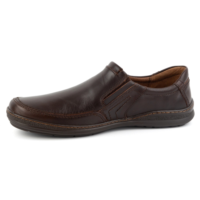 Olivier Scarpe slip-on da uomo in pelle 790MP marrone 1