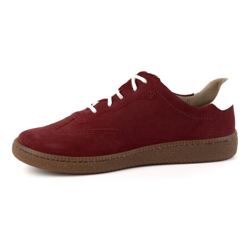 Olivier Scarpe da donna in pelle Sneakers modello 1259 bordeaux rosso 1