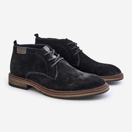 Stivali stringati da uomo in pelle scamosciata Big Star OO174146 Neri nero 1