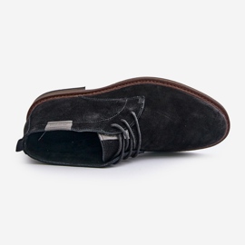 Stivali stringati da uomo in pelle scamosciata Big Star OO174146 Neri nero 2