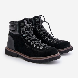 Stivali da uomo isolati in pelle scamosciata Big Star OO174643 Sistema Hi-Poly neri nero 1