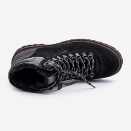 Stivali da uomo isolati in pelle scamosciata Big Star OO174643 Sistema Hi-Poly neri nero 2