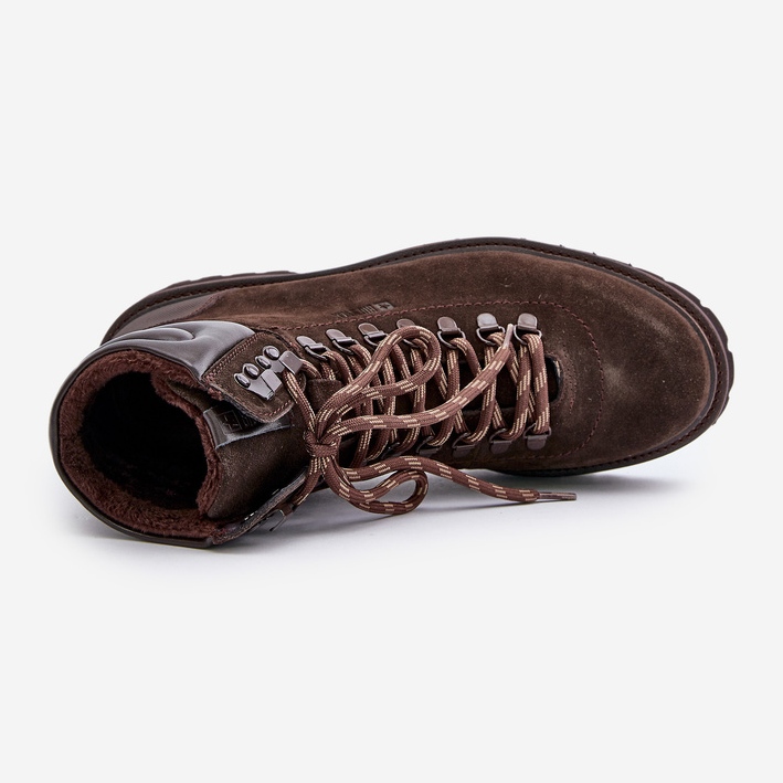 Stivali da uomo isolati in pelle scamosciata Big Star OO174644 Sistema Hi-Poly Marrone 2