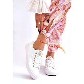 News Sneakers Classiche da Donna Bianche e Oro Ecoma bianca 1