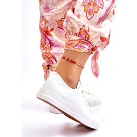 News Sneakers Classiche da Donna Bianche e Oro Ecoma bianca 3