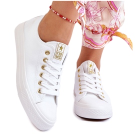 News Sneakers Classiche da Donna Bianche e Oro Ecoma bianco 4