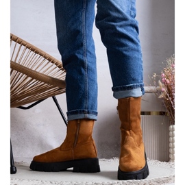 Stivaletti con plateau marroni marrone 1