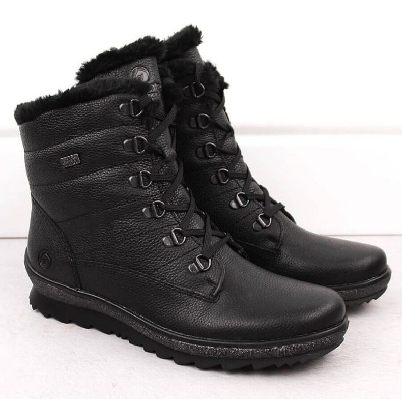 Rieker Stivali isolanti in pelle Remonte W RKR629B neri nero 2