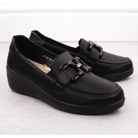 Scarpe con zeppa nere da donna Filo Donna J24-392 nero 2