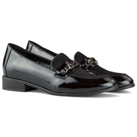 Scarpe classiche da donna in vernice nera nero 1