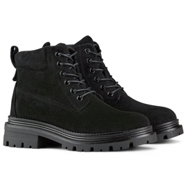 Classiche sneakers da donna in camoscio nero 1