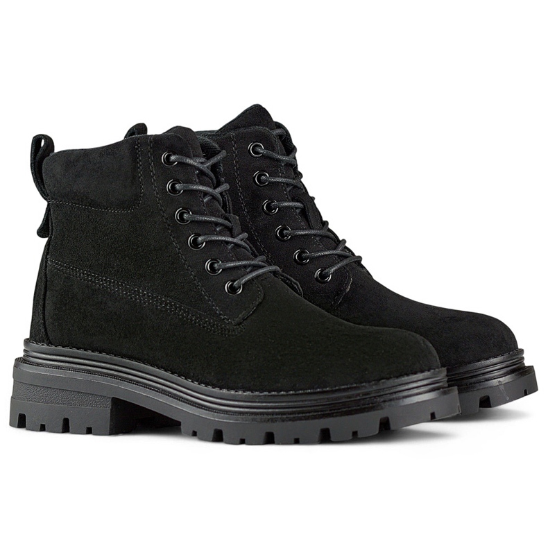 Classiche sneakers da donna in camoscio nero 1