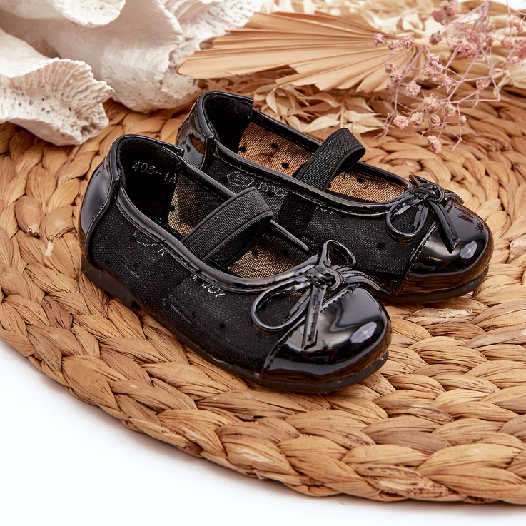 Ballerine da bambino con fiocco, Jellema Nero 3