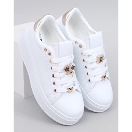 Sneakers con plateau Yared BIANCO/ORO 1