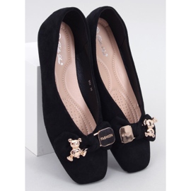 Ballerine Cranny nere con orsetto dorato nero 1