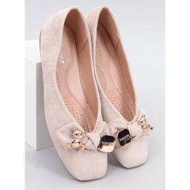 Cranny Ballerine con orsetto dorato beige 1