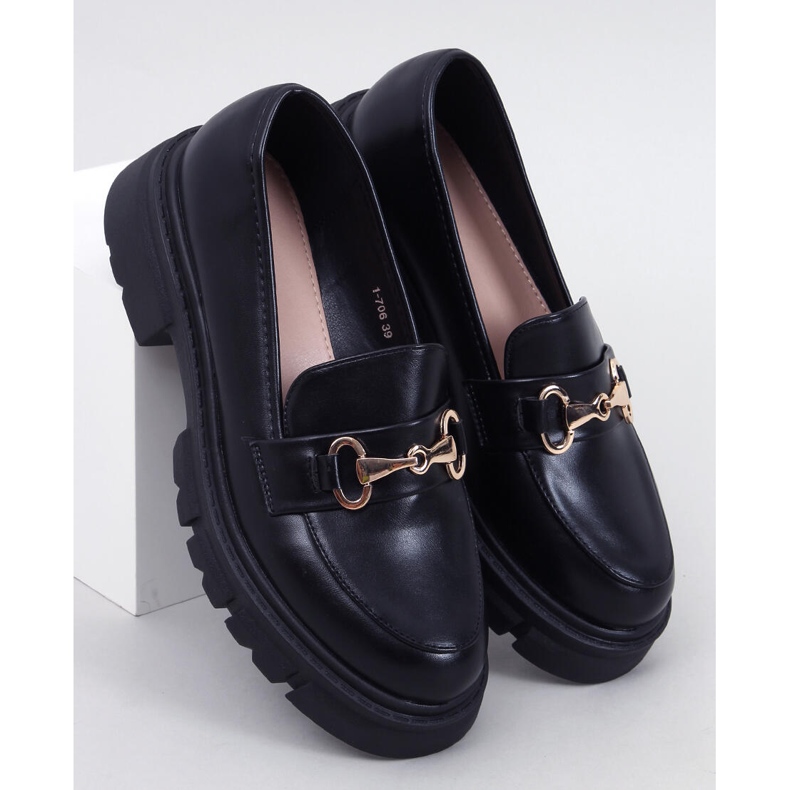 Kyress Mocassini neri con suola alta nero 1