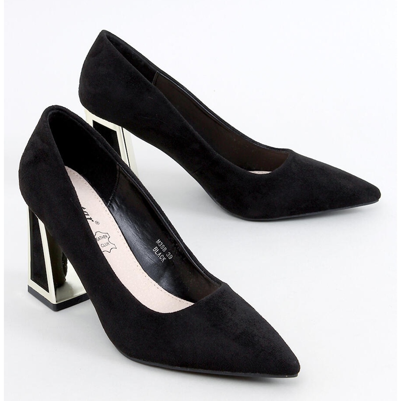 Constie Décolleté con tacco geometrico nero 1