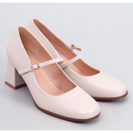 Mary Jane Keefel Décolleté beige con tacco alto 1