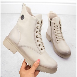 Scarponi da trekking isolanti da donna, beige Potocki 12203 1