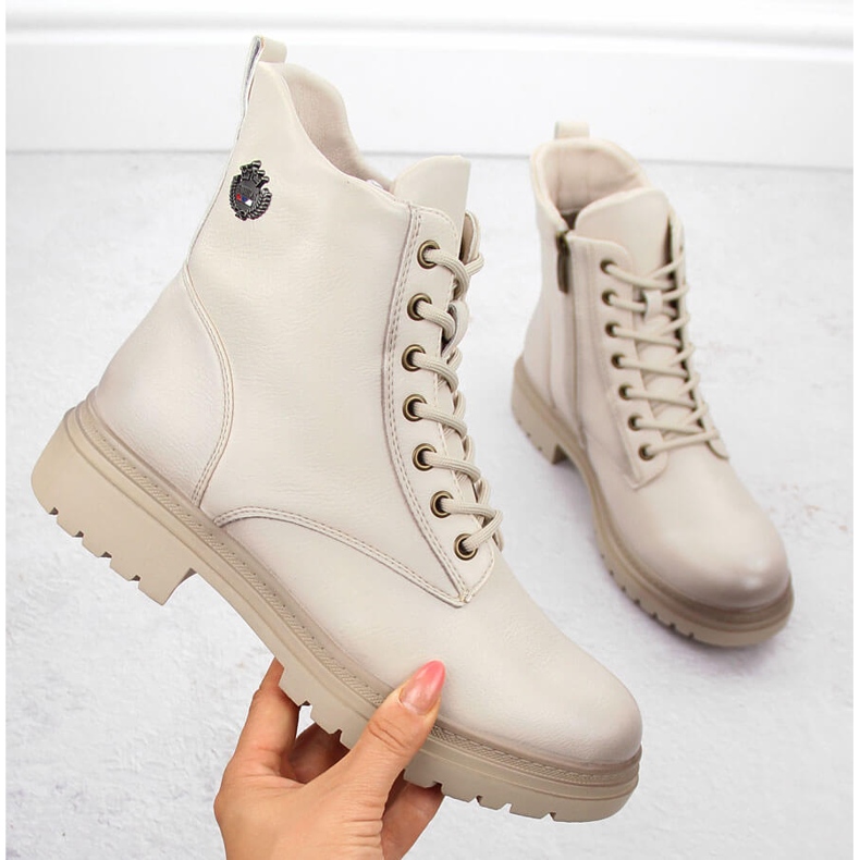 Scarponi da trekking isolanti da donna, beige Potocki 12203 1