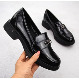 Mocassini da donna in vernice, neri, Vinceza 58409 nero 1