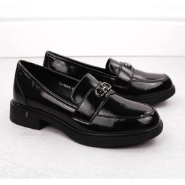 Mocassini da donna in vernice, neri, Vinceza 58409 nero 2