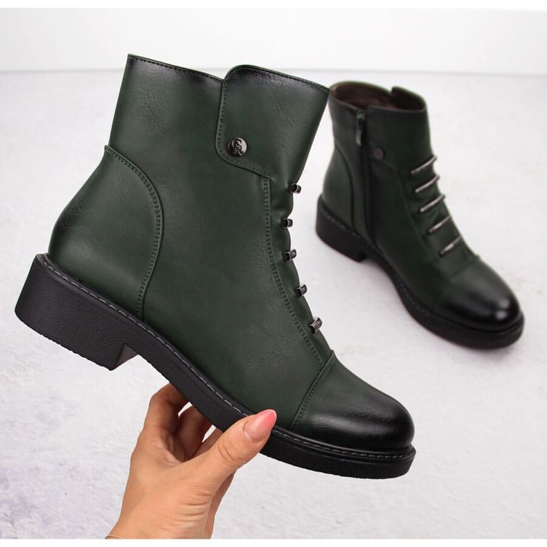 Stivaletti da donna isolanti verdi Jezzi ASA252-5 verde 1
