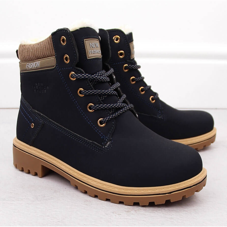 Stivali da donna blu navy Potocki 97301 2