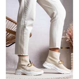 Sneakers beige con catena Taryn 1