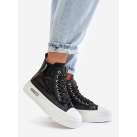 Sneakers Alte da Donna con Plateau Nere Averira nero 1