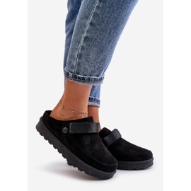 Infradito da donna foderate in pelliccia sulla piattaforma Azida Nera nero 1