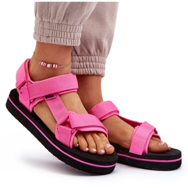 Sandali femminili sulla piattaforma Fuksja Lee Cooper LCW-24-05-2750L rosa 4