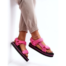 Sandali femminili sulla piattaforma Fuksja Lee Cooper LCW-24-05-2750L rosa 1