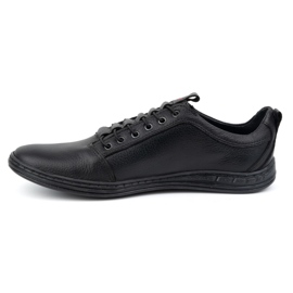 Polbut Scarpe casual in pelle da uomo 2121 nere nero 1
