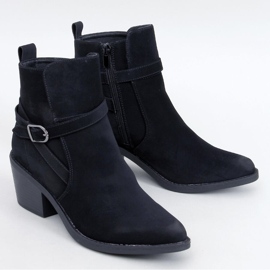 Cunnig Stivali da cowboy neri con tacco basso nero 1